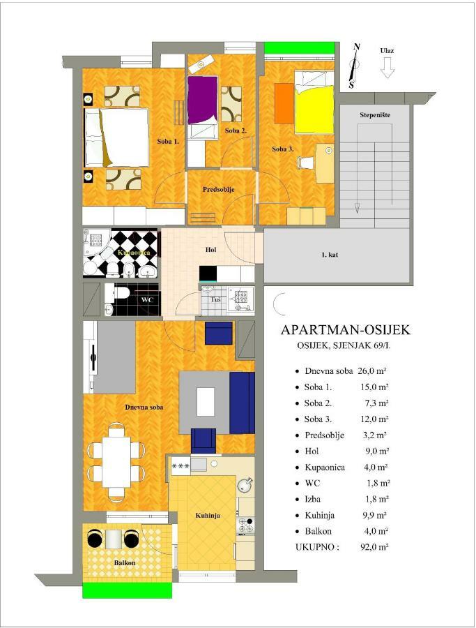 Apartman אוסילק מראה חיצוני תמונה